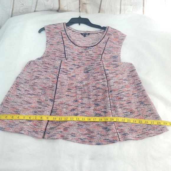 Nic + Zoe Orange Navy Cotton Sheath Pullover Knit Dress Size Medium - Picture 7 of 8